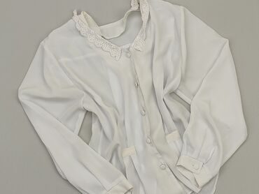 białe dopasowana bluzki z długim rękawem: Blouse, S (EU 36), condition - Good