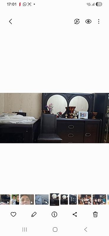 qara sam: Qonaq otağı üçün mebel dəsti təqdim olunur. Dəstə tünd rəngli, klassik — 2