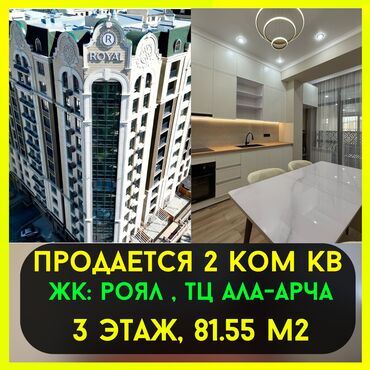 Продажа квартир: 2 комнаты, 82 м², Элитка, 3 этаж, Евроремонт