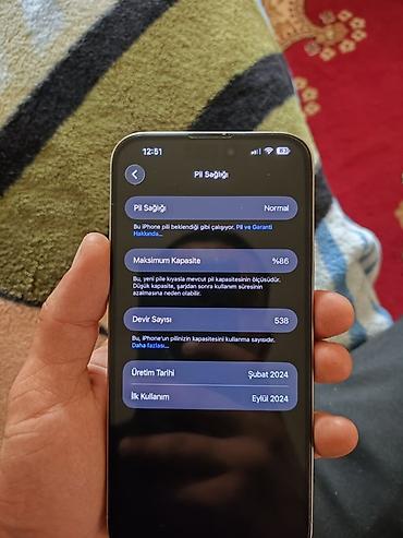 iphone 17 pro ikinci əl: IPhone 15 Pro Max, 256 GB, Gümüşü, Face ID — 3