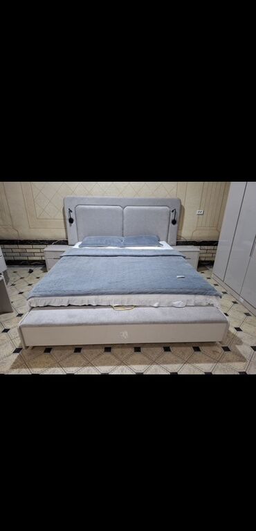 размеры прикроватных тумбочек в спальню: Уктоочу бөлмө гарнитуру, Эки кишилик керебет