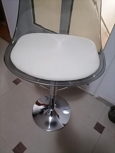 Stolice: Barska stolica sa naslonom – moderan transparentni dizajn - Sedište — 2