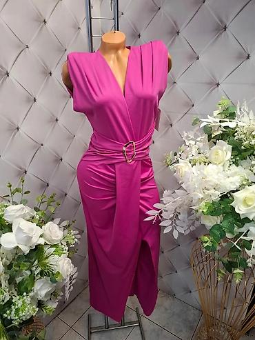 Women's Clothing: Elegantna midi haljina sa preklopom i ukrasnim pojasom - Model: midi at lalafo.rs — 2 Women's Clothing: Elegantna midi haljina sa preklopom i ukrasnim pojasom - Model: midi — 2