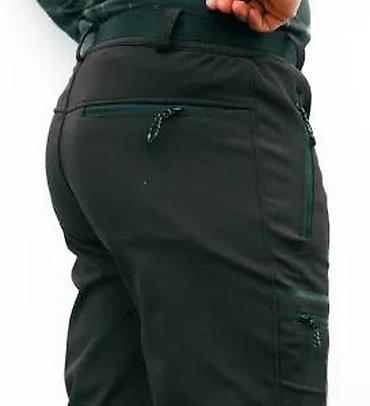 Trenerke: Muške planinarske/trekking pantalone – crne - Softshell materijal — 18