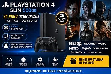 iphon 4: Sony PlayStation 4 Slim 500GB satılır. Konsol tam işlək vəziyyətdədir — 1