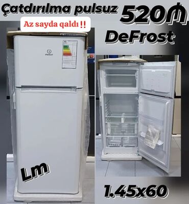 kreditle soyducu: Новый Холодильник Indesit, De frost, Двухкамерный, цвет - Белый