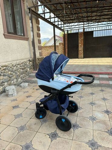 детские коляски российского производства: Балдар арабасы, түсү - Көгүлтүр, Колдонулган