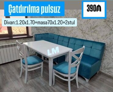 islenmis metbex divanlari: 💫 Mətbəx dəsti Qiymət : 390₼ Divan:1.20x1.70 Masa :70x1.20