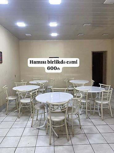 yeni mebel: 5 dəst masa dəsti satılır cəmi 600₼. Yaxşı vəziyyətdədir. ünvan — 1