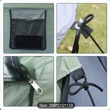 Палатки: Автоматическая палатка-автомат зеленого цвета на 4-6 человек, для — 5