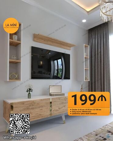 люстры седерек: Düz TV altlığı, Polkalı, Laminat