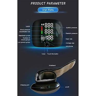 Tonometri: Апарат за мерење крвног притиска на зглобу са гласом, пуњив преко — 8