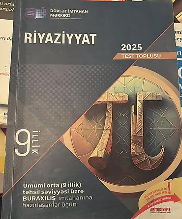 Testlər: Məhsul: Riyaziyyat – 2025 Test Toplusu (9 illik) Təsvir: - Nəşr — 1