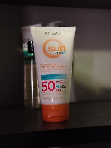 Şəxsi əşyalar: Oriflame Sun Zone günəşdən qoruyucu krem – üz və açıq qalan nahiyələr — 1