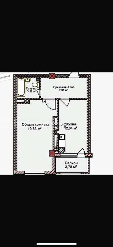 1 комната, 47 м², парк Фучика Элитка, 3 этаж, ПСО (под самоотделку)