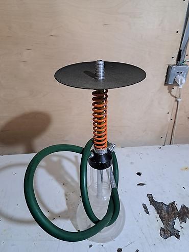qəlyan icarə: Unikal dizaynlı qəlyan - Materiallar: qalın şüşə kolba, metal gövdə — 1