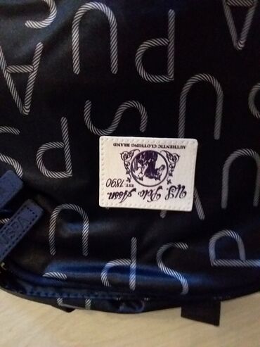 Rukzaklar: USPA naxışlı bel çantası (ryukzak) - Rəng: tünd göy/qaraya yaxın, boz — 4