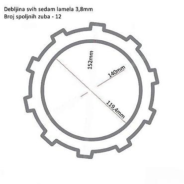 motor: Set frikcionih lamela kvačila za motocikle – 7 kom Opis: - Komplet od — 3