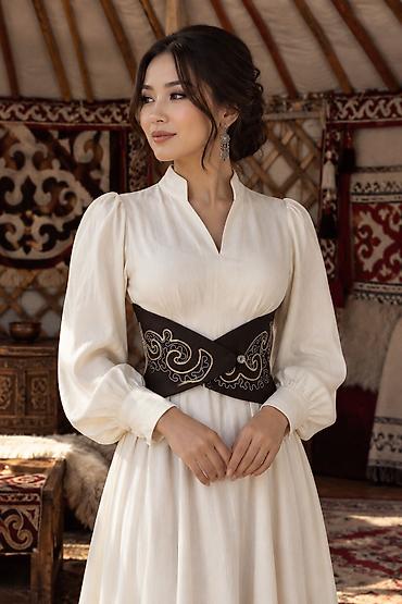 этно рубашка: Национальный Белдемчи Өрнөк на Кыз узатуу и Кочмондор Посадка — 9
