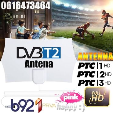 ovo za: Sobna HDTV DVBT2 TV Antena - Bela Sobna Antena Digitalna HDTV Imam