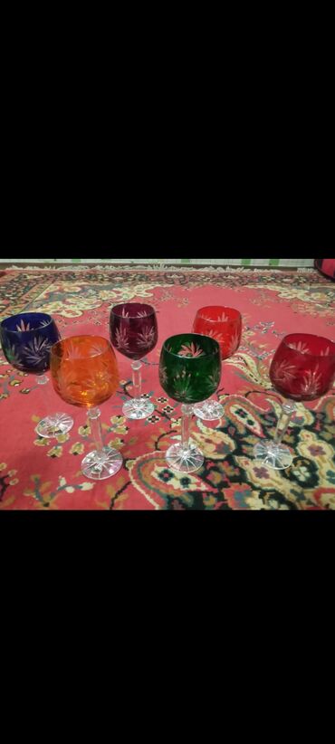 Посуда для напитков: Бокалы, цвет - Красный, Набор из 6 шт., Азербайджан