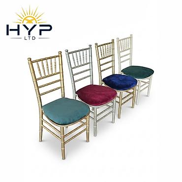 чехол для стулья: Велюровые подушки на стулья Chiavari (киавари) - Форма — 1
