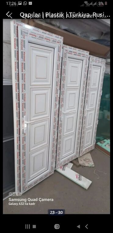 Plastik qapılar: Yeni Plastik qapı Zamok və çərçivə ilə, Zəmanətli, Pulsuz quraşdırma, Pulsuz çatdırılma, Rayonlara çatdırılma, Ödənişli çatdırılma — 37
