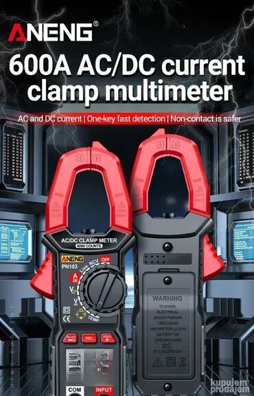 Ostali uređaji: ANENG PN103 Amper Klešta - Unimer Multimetar 600A NCV Hz Ohm Profi — 13