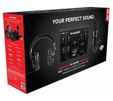 "M-Audio AİR 192-4" seti satılır. Setə daxildir: səs kartı, mikrofon