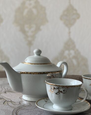 hp azerbaycan: Чайный набор, цвет - Белый, Азербайджан