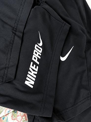 sabah forma satisi: Nike Pro idman şortu – kişi modeli, qara rəng. - İkiqat dizayn: üstdə — 2