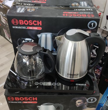 Elektrik çaydanları: Elektrik caydan caynik Bosch Qoşa çaydan çaynik desti. Keramik wuwe