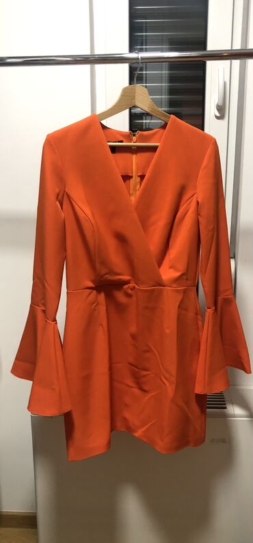 crne haljine svecane: L (EU 40), color - Orange, Cocktail, Long sleeves