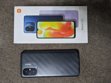 Мобильные телефоны и аксессуары: Xiaomi, Redmi 12C, Б/у, 128 ГБ, цвет - Черный, 2 SIM