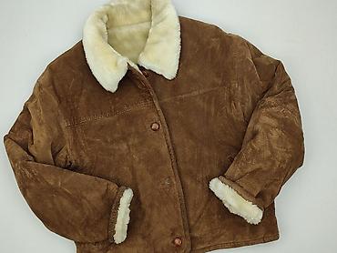 kurtki zimowe: Męska kurtka zimowa typu shearling - Kolor: ciepły brąz - Materiał — 1