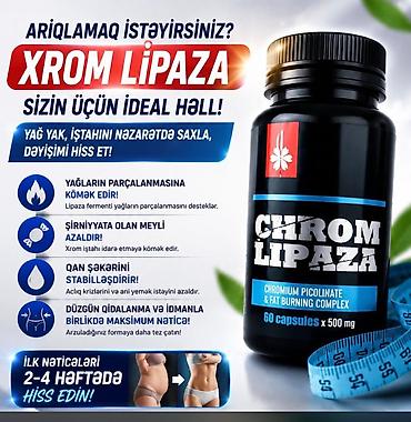 военная форма: Xrom Lipaza – Chromium Picolinate & Fat Burning Complex Məhsul — 1