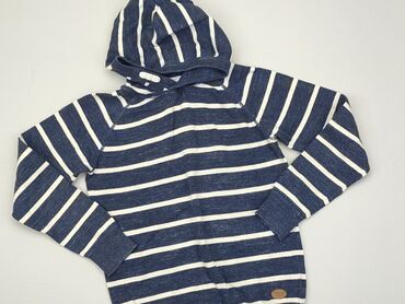 sweterek w paski z serduszkiem: Bluza, H&M, 10 lat, 134-140 cm, stan - Dobry