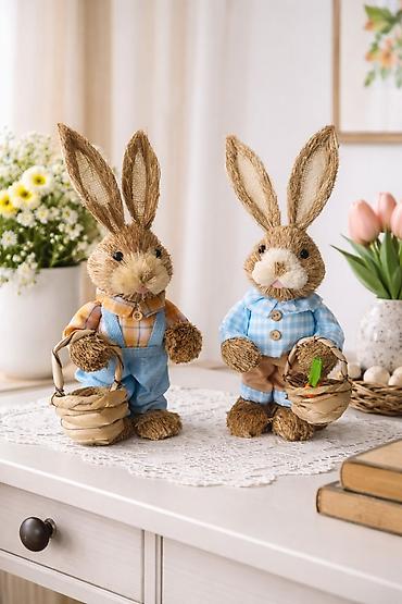 dekor vrbas: 🐰 Uskršnji zeka dekoracija Prelepi dekorativni zeka sa korpicom – — 1