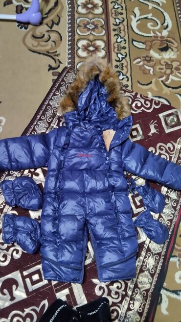 детские зимние одежды: Зимний комбинезон на 1-2года подклад флис одевали пару раз город Кара