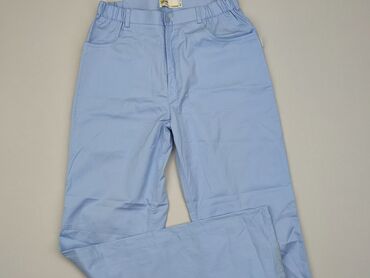 błękitna eleganckie bluzki: Material trousers, S (EU 36), condition - Good