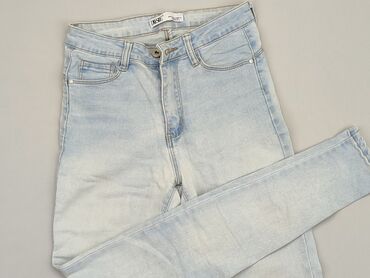 błękitna eleganckie bluzki: Jeans, XS (EU 34), condition - Good