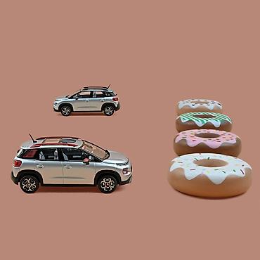 odece: 🚙 Citroën C3 Aircross 2017 – Cosmic Silver & Orange Deco – Norev — 1