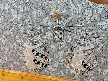 İşıqlandırma: Çılçıraq, 5 lampa, Metal — 6