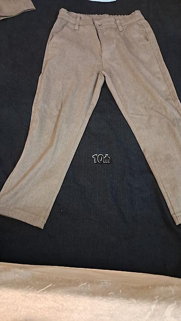 ayaqqabı kişi ucun: Unisex qəhvəyi-boz rəngli şalvar - Model: məktəb geyimi - Material — 4