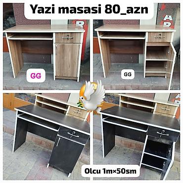 Uşaq masaları: Oğlan və qız üçün, Yeni, Siyirməli, Yazı masası, Stulsuz — 1
