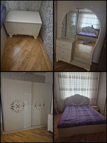 Masalar və oturacaqlar: İkinəfərlik çarpayı, Dolab, Termo, 2 tumba, İşlənmiş