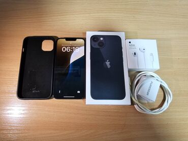ipad новый: IPhone 13, Б/у, 128 ГБ, Midnight, Наушники, Зарядное устройство, Защитное стекло