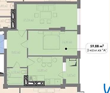 Недвижимость: 2 комнаты, 59 м², Технопарк Элитка, 7 этаж, ПСО (под самоотделку) — 4