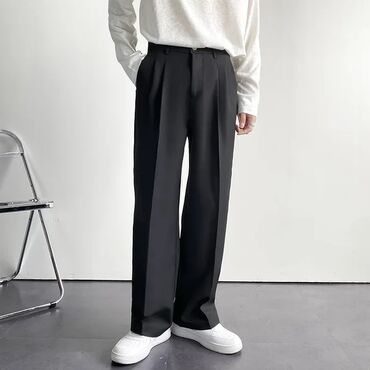 классический брюки мужские: Брюки XL (EU 42), цвет - Черный
