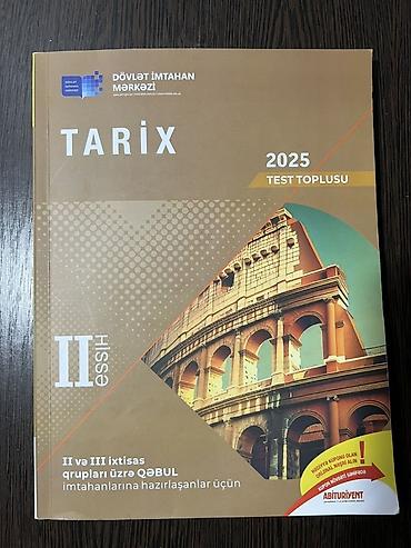 Testlər: “Tarix 2025 – Test Toplusu” (DİM) 1-ci və 2-ci hissə Birlikdə- 8 azn — 2